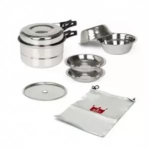 ( )퀸센스 코펠 캠핑 식기 냄비 그릇 스텐 코펠 세트 8P