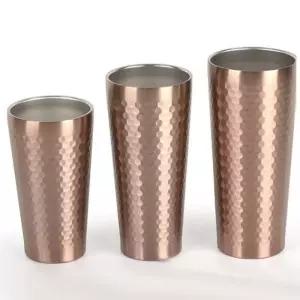 로즈 스텐컵 이중 머그 믹싱 보온보냉 350ml레스 음료 카페용 쥬스 스텐