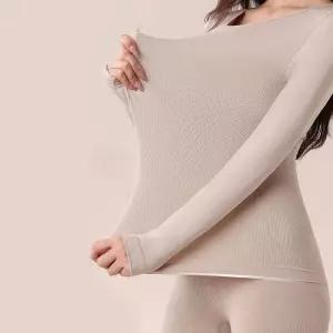 여성 체형 보정 보온 편안한 허리 복부 밀착 이너웨어 내복 상하 세트 겨울 성인 기모 할머니 여자 내의 어