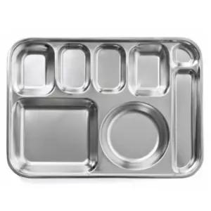 ST 식판 수저분리5찬 0.4T스텐 5찬 업소용 급식 304 사각