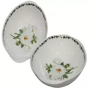 ( )본차이나 타원볼 샐러드볼 디저트볼 그릇 목련 2p