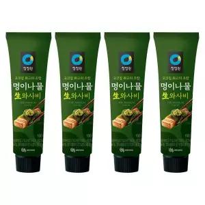 청정원 명이나물 생 와사비 고추냉이 튜브형 100g x 4개 MNA