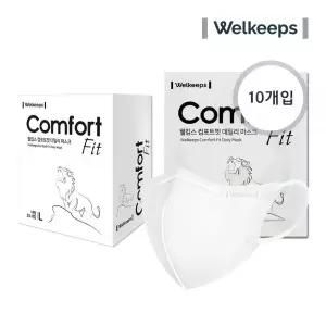 웰킵스 마스크 방한 한파 데일리 새부리 화이트 10개입 MNA