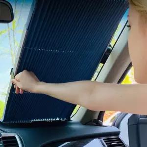 차량 햇빛가리개 블라인드 썬바이저 가드 80X140cm용 창문 자동차 붙이는암막커튼 용커튼