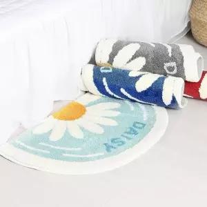 플라워 반달 발매트 45x75 4가지 색상인테리어 미끄럼방지 주방 방용 귀여운 디자인