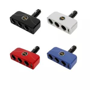 SF 삼진 USB 다이렉트 3구소켓 -블랙 시거잭 멀티3구소켓 4구 시거 차량용품 전기 충전 2구 자동차 트윈