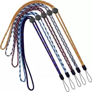 키 펜 휴대폰 ID 배지 홀더용 YOUO 5팩 색상 조절 가능한 랜야드 넥 스트랩 5가지