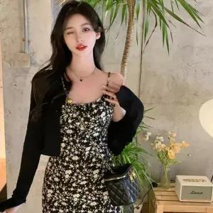 여름뷔스티에원피스 데이트룩 데일리 플라워 패턴 로맨틱 무드 롱 원피스