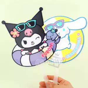 산리오 썸머 부채시원한 예쁜 심플 여름 손잡이 플라스틱