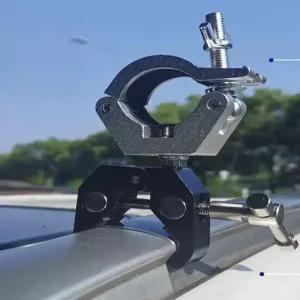 차량용 클립 고정 레일 캠핑 가로바 어닝바 루프랙 브래킷 헤드레스트 옵시디언 뒷좌석