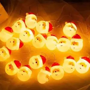 40구 LED 산타 가랜드 전구(웜색) (6m)가 트리꾸미기 꼬마 디자인 인테리어용 크리스마스조명 장식 텐트 감