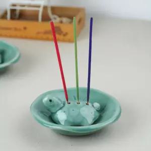 청자 거북이 향꽂이장식용소품 인테리어 인테리어용 장식품