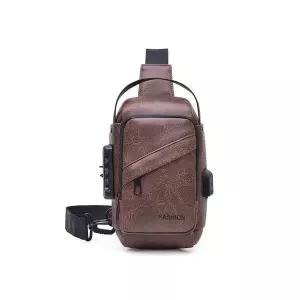 남자 숄더백 충전식 대용량 캐주얼 멀티 잠금 크로스백 원픽5