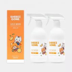 쉬즈곤 강아지 고양이 탈취제 냄새 제거 스프레이 시트러스 500ml X 2개 MNA
