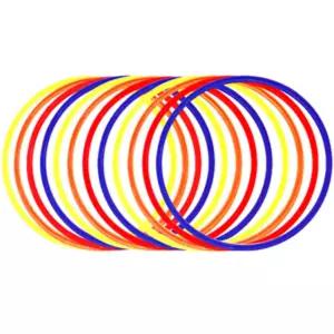 DWR 액션후프스텝 훈련용 훌라 60cm 12개 1세트가벼운 뱃살운동 링훌라 기구 가정용훌라