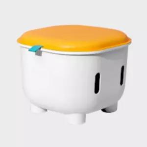 투톤칼라 수납 플라스틱 스툴의자 정리함 의자함 이동형 디자인 체어