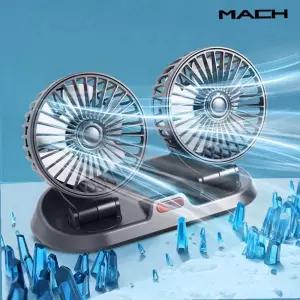 [지사안전] 차량 차량용 자동차 선풍기 화물차 2way 2구 트럭 뒷좌석 초강력 (본품)