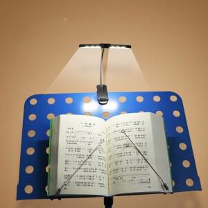 디밍이 가능한 눈 보호 USB 충전식 클립 라이트 읽기 슈퍼 홈 스탠드 디스플레이 피아노 전원 음악 책 밝은 오피스