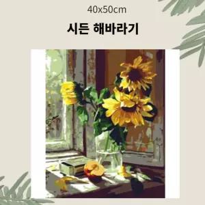 (OH) 명화유화그리기 A-187 시든 해바라기 중형 40x50그리기 그리기 취미생활 킬링타임 DIY그리기 집콕