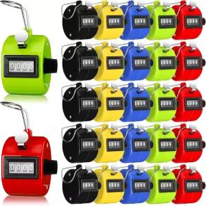 킹더 25개 핸드헬드 집계 카운터 4자리 기계식 손바닥 클릭 번호 클릭기 숫자 세기 골프 스포츠 이벤트