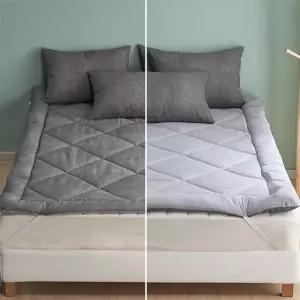 윈디 시어서커 밴딩 카페트 SS 차콜 단품이불패드 요깔개 봄이불 매리스 이불단