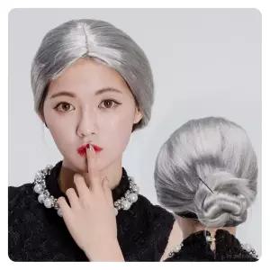 (PW) 파티가발 할머니가(실버)통 패션가 공연가 장기자랑가 코스프레가 용가 머리가