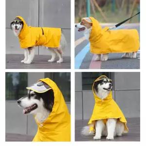 강아지 우비 풍당당 비옷 레인코트 귀여운 애견 반려견 올인원 판초 우산 중형견 바람막이 소형견