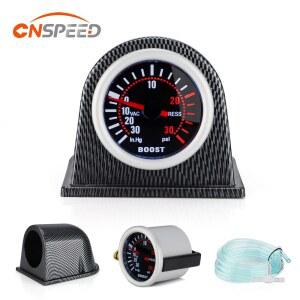 CNSPEED 범용 2인치 52MM 자동차 부스트 게이지 미터 PSI 압력계 스모크 LED 디지털 포인터 / 홀더 워터파이프