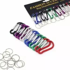 미니 등산 카라비너 12p세트 알루미늄 고리