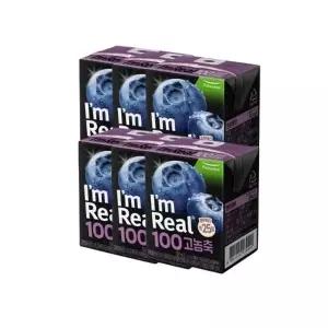 풀무원 아임리얼100 블루베리 120ml 6팩