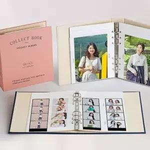 [문구] 미니 사진첩 포켓앨범 포토바인더 카드정리함 엽서 수납 케이스