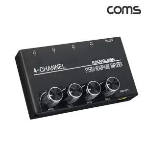 Coms 4채널 스테레오 헤드폰 앰프4헤드셋 4앰프