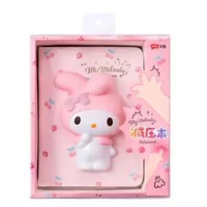산리오캐릭터즈 스퀴시노트 마이멜로디 핑크리본 980754메모지 다이어리 디자인 미니 포켓 수첩 노트 메모