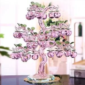 크리스탈 사과나무 행운 카페 돈나무빨간 공예품