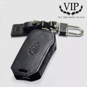 VIP 천연가죽 스마트 키케이스 기아 올뉴 4버튼홀더 홀더 커버 키링 자동차홀더