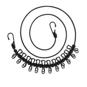 (색상 빨래줄(고정클립형))휴대용 캠핑용 위치조절 빨래줄 빨래줄 여행용 휴대용 캠핑 용빨랫줄