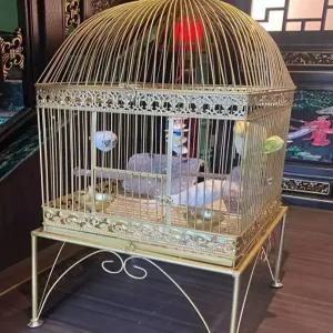 엔틱 새장 장식품 대형 이동식 철제 보관함 보관형 새집