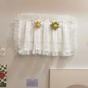 레이스 찍찍이 두꺼비집 가림막 장식 가리개 45x35cm찍찍이커튼 붙이는 주방 창문 작은 거실커텐 분전함커