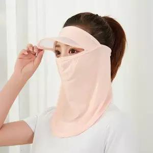 ZF 레쉬가드 햇빛 안면 차단 마스크(코랄핑크)