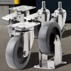 경량용 100mm스텐 캐스터바퀴 이동식 미니 앵글 우레탄 수레 소형 손수레 구르마 구루마 대차 카트 고중 고