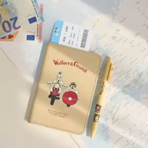 월레스와 그로밋 여행 여권케이스_모터바이크 지갑 월렛 커버 패스포트 파우치