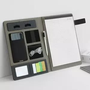 히키스 미팅회의 A4 가죽폴더 노트파일 오피스MemoPad메모패드 커버 서류판 바인더