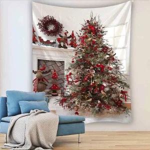 크리스마스 벽화현수막 화이트트리 대형 130x150 파티장식 걸이 인테리어 데코 소품 용품