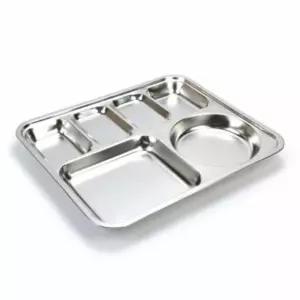 급식 사각 4찬 스텐 식판 성인 어른식판 레스 업소용 성인용 용식판 학교 단체식기 배식판 병원