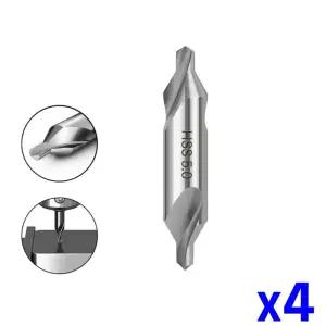 피삭재 중심점가공 센터드릴 5.0mm x4개고품질비트 천공 정확한 고속강 고급