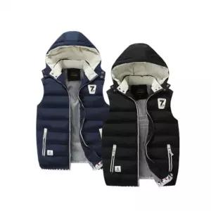 남녀공용 후드 패딩조끼두꺼운 따뜻한 등산 방한용품 겨울 남자