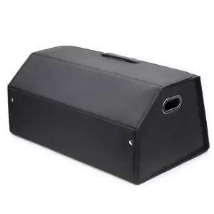 ( )차량용 가죽 트렁크 정리함 L사이즈 블랙 접이식 수납 박스 자동차 보관함