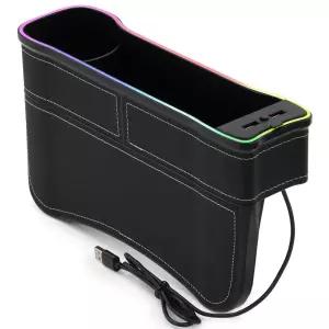 차량용 멀티컵홀더 틈새 사이드포켓 QC3.0 C80 보조석 자동차 용충전기 용USB 용무드등 용사이드 용홀더 용