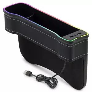 차량용 멀티컵홀더 틈새 사이드포켓 QC3.0 C80 운전석 자동차 용충전기 용USB 용무드등 용사이드 용홀더 용