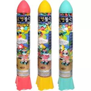 로켓 블럭 STEP3 370pcs선물용블록 플라스틱 만들기 통블록 370피스 놀이 토이 어린이 키즈 다용도 케이스